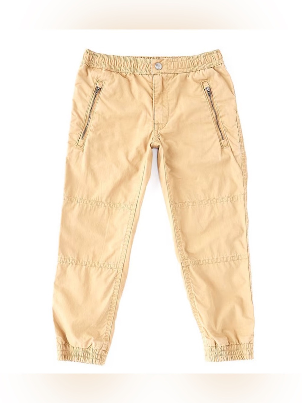 Polo Ralph Lauren big boys Poplin Jogger Pants tan zipped pockets Large